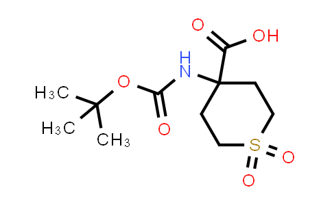 MC551558 | 369402-94-8 | 4-tert-Butoxycarbonylamino-1,1-dioxo-hexahydro-thiopyran-4-carboxylic acid