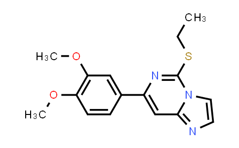 CAS No. 371169-29-8, 7-(3,4-dimethoxyphenyl)-5-(ethylthio)imidazo[1,2-c]pyrimidine