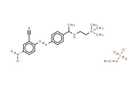CAS No. 37216-10-7, 2-4-(2-Cyano-4-nitrophenyl)azophenylethylaminoethyltrimethylammonium methyl sulphate