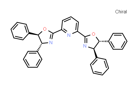 CAS No. 372200-56-1, 2,6-Bis[(4R,5R)-4,5-dihydro-4,5-diphenyl-2-oxazolyl]pyridine