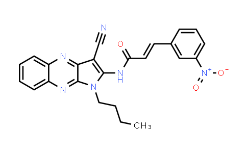 DY551747 | 372495-44-8 | (E)-N-(1-Butyl-3-cyano-1H-pyrrolo[2,3-b]quinoxalin-2-yl)-3-(3-nitrophenyl)acrylamide