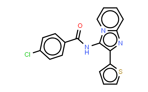 MC551807 | 374084-31-8 | 4-氯-N-[2-（2-噻吩基）咪唑并〔1,2-a]吡啶-3-基]苯甲酰胺