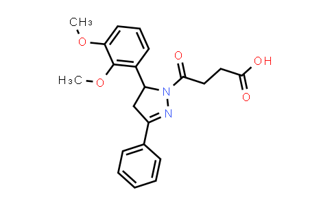 CAS No. 377761-78-9, 4-(5-(2,3-Dimethoxyphenyl)-3-phenyl-4,5-dihydro-1H-pyrazol-1-yl)-4-oxobutanoic acid