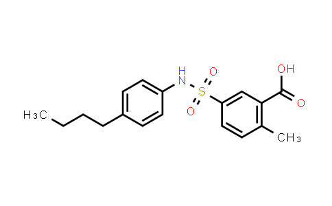 CAS No. 377769-51-2, 5-(N-(4-butylphenyl)sulfamoyl)-2-methylbenzoic acid