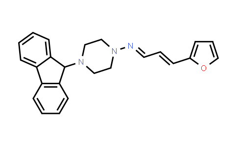 CAS No. 380472-84-4, 1-Piperazinamine, 4-(9H-fluoren-9-yl)-N-[3-(2-furanyl)-2-propen-1-ylidene]-