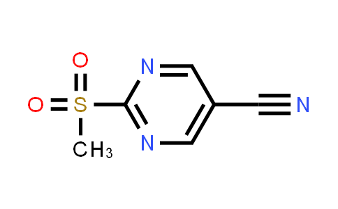 CAS No. 38275-50-2, 2-(Methylsulfonyl)pyrimidine-5-carbonitrile