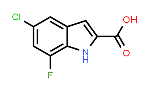 CAS No. 383132-37-4, 5-Chloro-7-fluoro-1H-indole-2-carboxylic acid