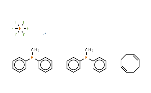 CAS No. 38465-86-0, (1,5-Cyclooctadiene)bis(methyldiphenylphosphine)iridium(I) hexafluorophosphate