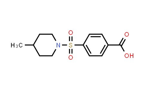 CAS No. 385381-42-0, 4-((4-Methylpiperidin-1-yl)sulfonyl)benzoic acid