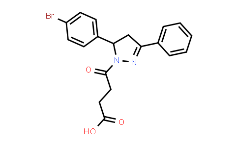CAS No. 385406-13-3, 4-(5-(4-Bromophenyl)-3-phenyl-4,5-dihydro-1H-pyrazol-1-yl)-4-oxobutanoic acid