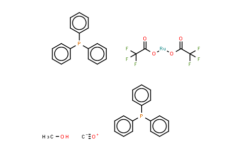 CAS No. 38596-61-1, Bis(trifluoroacetato)carbonylbis(triphenylphosphine)ruthenium(II) methanol adduct