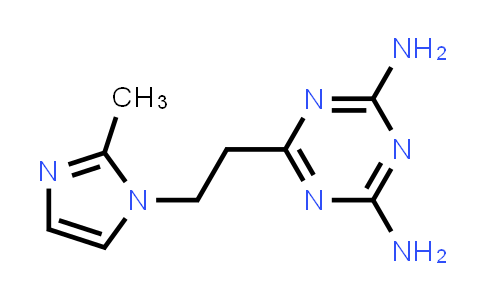 CAS No. 38668-46-1, 6-(2-(2-Methyl-1H-imidazol-1-yl)ethyl)-1,3,5-triazine-2,4-diamine