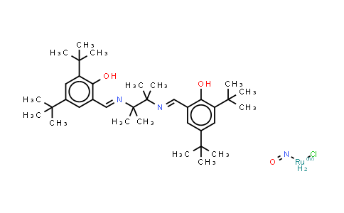 CAS No. 386761-71-3, Chloronitrosyl[N,N'-bis(3,5-di-tert-butylsalicylidene)-1,1,2,2-tetramethylethylenediaminato]ruthenium(IV)