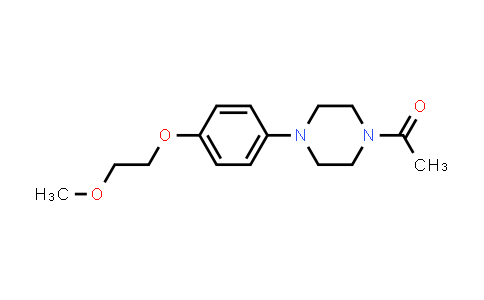 CAS No. 387358-27-2, 1-(4-(4-(2-Methoxyethoxy)phenyl)piperazin-1-yl)ethanone
