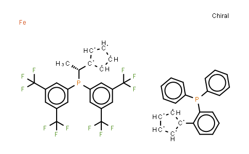 CAS No. 387868-06-6, (R)-1-((RP)-2-[2-(Diphenylphosphino)phenyl]ferrocenyl)ethylbis[3,5-bis-(trifluoromethyl)phenyl]phosphine