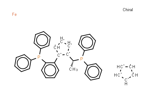 CAS No. 388079-58-1, (R)-(+)-1-[(R)-2-(2'-Diphenylphosphinophenyl)Ferrocenyl]Ethyldiphenylphosphine