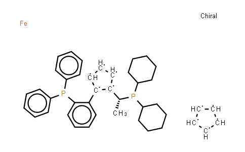 CAS No. 388079-60-5, (R)-(-)-1-[(R)-2-(2'-Diphenylphosphinophenyl)ferrocenyl]ethyldicyclohexylphosphine