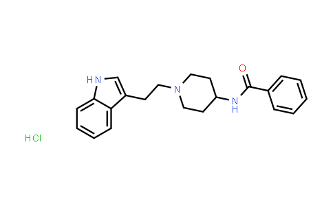 CAS No. 38821-52-2, N-(1-(2-(1H-Indol-3-yl)ethyl)piperidin-4-yl)benzamide hydrochloride