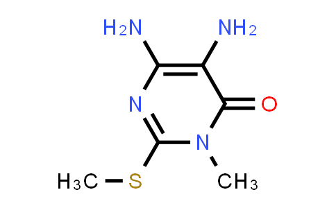 CAS No. 39008-28-1, 5,6-Diamino-3-methyl-2-(methylthio)pyrimidin-4(3H)-one