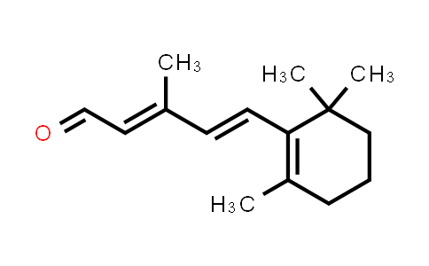 CAS No. 3917-41-7, 2,4-Pentadienal, 3-methyl-5-(2,6,6-trimethyl-1-cyclohexen-1-yl)-, (2E,4E)-