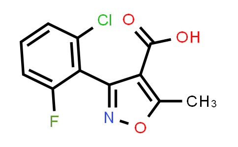 CAS No. 3919-74-2, 3-(2-Chloro-6-fluorophenyl)-5-methylisoxazole-4-carboxylic acid