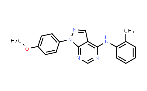 CAS No. 393784-88-8, 1-(4-Methoxyphenyl)-N-(o-tolyl)-1H-pyrazolo[3,4-d]pyrimidin-4-amine