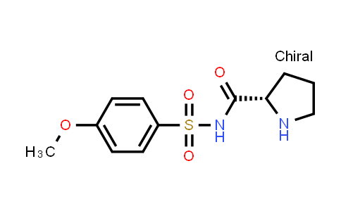 CAS No. 394657-10-4, 2-Pyrrolidinecarboxamide, N-[(4-methoxyphenyl)sulfonyl]-, (2S)-