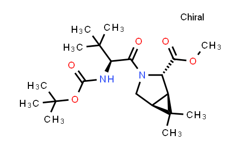 CAS No. 394735-26-3, methyl (1R,2S,5S)-3-((S)-2-((tert-butoxycarbonyl)amino)-3,3-dimethylbutanoyl)-6,6-dimethyl-3-azabicyclo[3.1.0]hexane-2-carboxylate