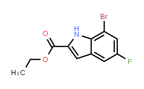 CAS No. 396076-60-1, Ethyl 7-bromo-5-fluoro-1H-indole-2-carboxylate