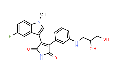 CAS No. 396091-16-0, 3-[3-[(2,3-Dihydroxypropyl)amino]phenyl]-4-(5-fluoro-1-methyl-1H-indol-3-yl)-1H-pyrrole-2,5-dione