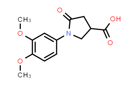 CAS No. 39629-91-9, 1-(3,4-Dimethoxyphenyl)-5-oxo-3-pyrrolidinecarboxylic acid