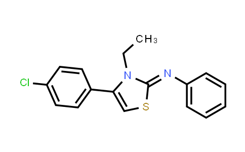 CAS No. 398471-60-8, 4-(4-Chlorophenyl)-3-ethyl-N-phenylthiazol-2(3H)-imine