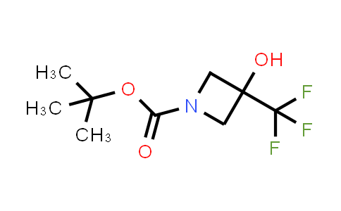 CAS No. 398489-42-4, tert-Butyl 3-hydroxy-3-(trifluoromethyl)azetidine-1-carboxylate