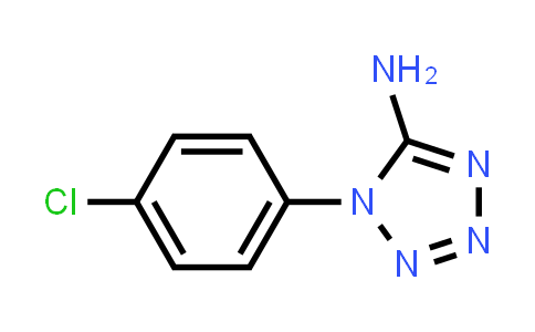 CAS No. 39889-76-4, 1H-Tetrazol-5-amine, 1-(4-chlorophenyl)-