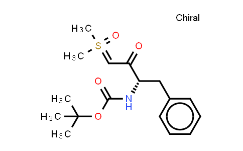 CAS No. 400611-25-8, Sulfoxonium, dimethyl-, (3S)-3-[[(1,1-dimethylethoxy)carbonyl]amino]-2-oxo-4-phenylbutylide (9CI)