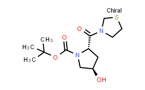 CAS No. 401564-30-5, (2S,4R)-4-Hydroxy-2-(3-thiazolidinylcarbonyl)-1-pyrrolidinecarboxylic acid tert-butyl ester