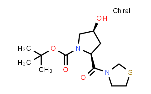 CAS No. 401564-34-9, tert-Butyl (2S,4S)-4-hydroxy-2-(thiazolidine-3-carbonyl)pyrrolidine-1-carboxylate