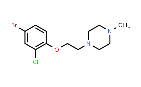 CAS No. 401801-83-0, 1-(2-(4-Bromo-2-chlorophenoxy)ethyl)-4-methylpiperazine