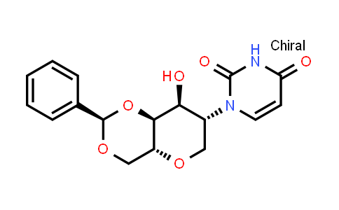 CAS No. 401906-98-7, 1-((2R,4aR,7R,8S,8aS)-8-Hydroxy-2-phenylhexahydropyrano[3,2-d][1,3]dioxin-7-yl)pyrimidine-2,4(1H,3H)-dione