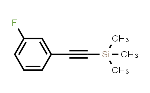 CAS No. 40230-96-4, ((3-Fluorophenyl)ethynyl)trimethylsilane