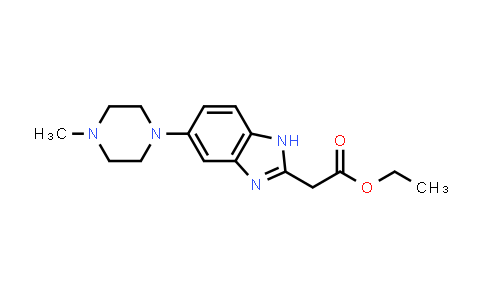 CAS No. 402948-37-2, Ethyl 2-(5-(4-methylpiperazin-1-yl)-1H-benzo[d]imidazol-2-yl)acetate
