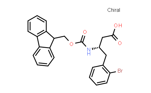 CAS No. 403661-79-0, (S)-3-((((9H-fluoren-9-yl)methoxy)carbonyl)amino)-4-(2-bromophenyl)butanoic acid