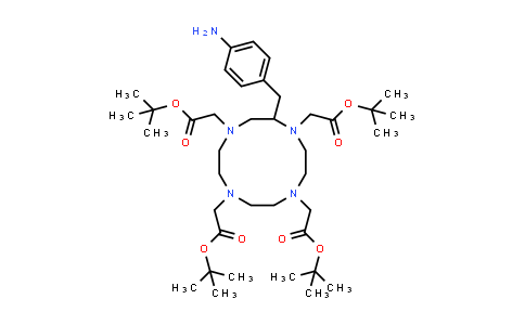 CAS No. 404595-97-7, Tetra-tert-butyl 2,2',2'',2'''-(2-(4-aminobenzyl)-1,4,7,10-tetraazacyclododecane-1,4,7,10-tetrayl)tetraacetate