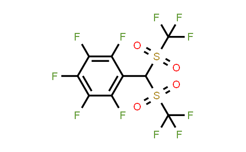 CAS No. 405074-81-9, 1-[Bis(trifluoromethanesulfonyl)methyl]-2,3,4,5,6-pentafluorobenzene