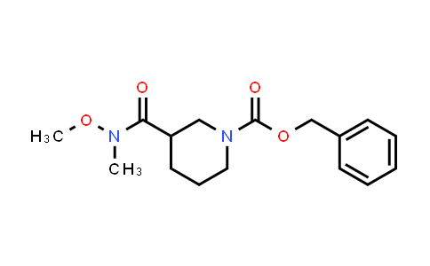 CAS No. 405239-72-7, Benzyl 3-(methoxy(methyl)carbamoyl)piperidine-1-carboxylate