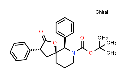 CAS No. 405517-50-2, 1-Oxa-7-azaspiro[4.5]decane-7-carboxylic acid, 2-oxo-3,6-diphenyl-, 1,1-dimethylethyl ester, (3R,5S,6R)-