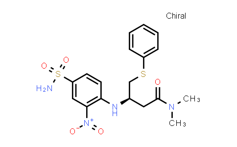 CAS No. 406233-34-9, Butanamide, 3-[[4-(aminosulfonyl)-2-nitrophenyl]amino]-N,N-dimethyl-4-(phenylthio)-, (3R)-