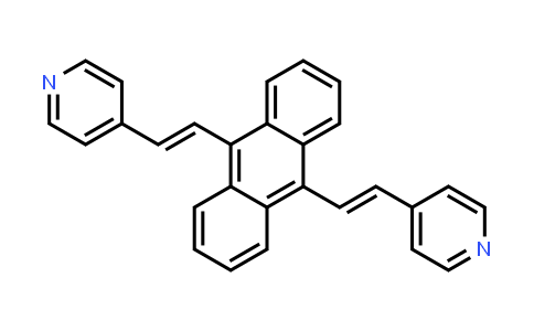 CAS No. 407626-74-8, 9,10-Bis(2-(pyridin-4-yl)vinyl)anthracene