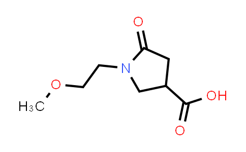 CAS No. 407634-05-3, 1-(2-Methoxyethyl)-5-oxo-3-pyrrolidinecarboxylic acid