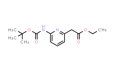 CAS No. 408365-87-7, Ethyl 2-(6-((tert-butoxycarbonyl)amino)pyridin-2-yl)acetate